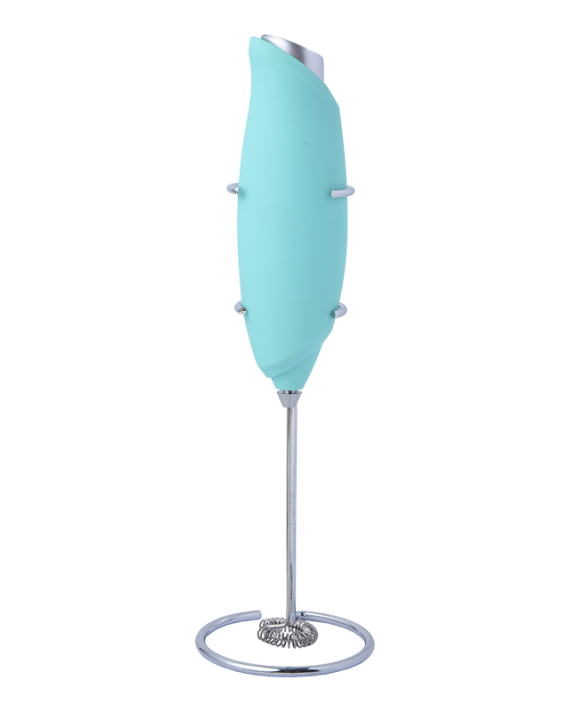 Handheld milk frother with customizable logo and color
