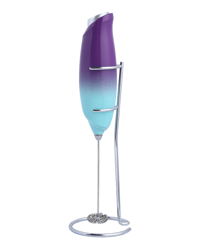 How does the mini electric milk frother ensure that the milk is evenly frothed without burning or overheating?